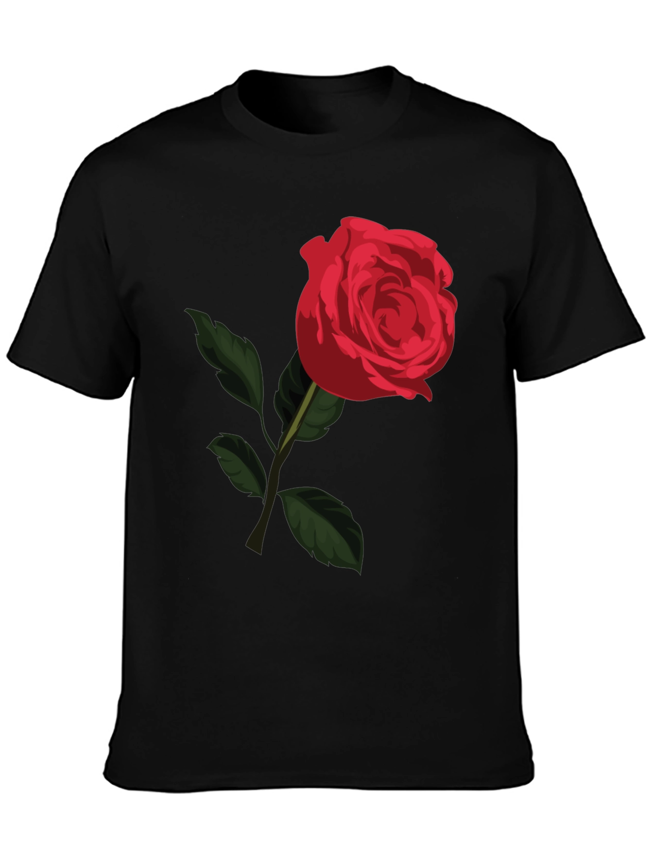 Red Rose Graphic Tee - Classic Floral Design