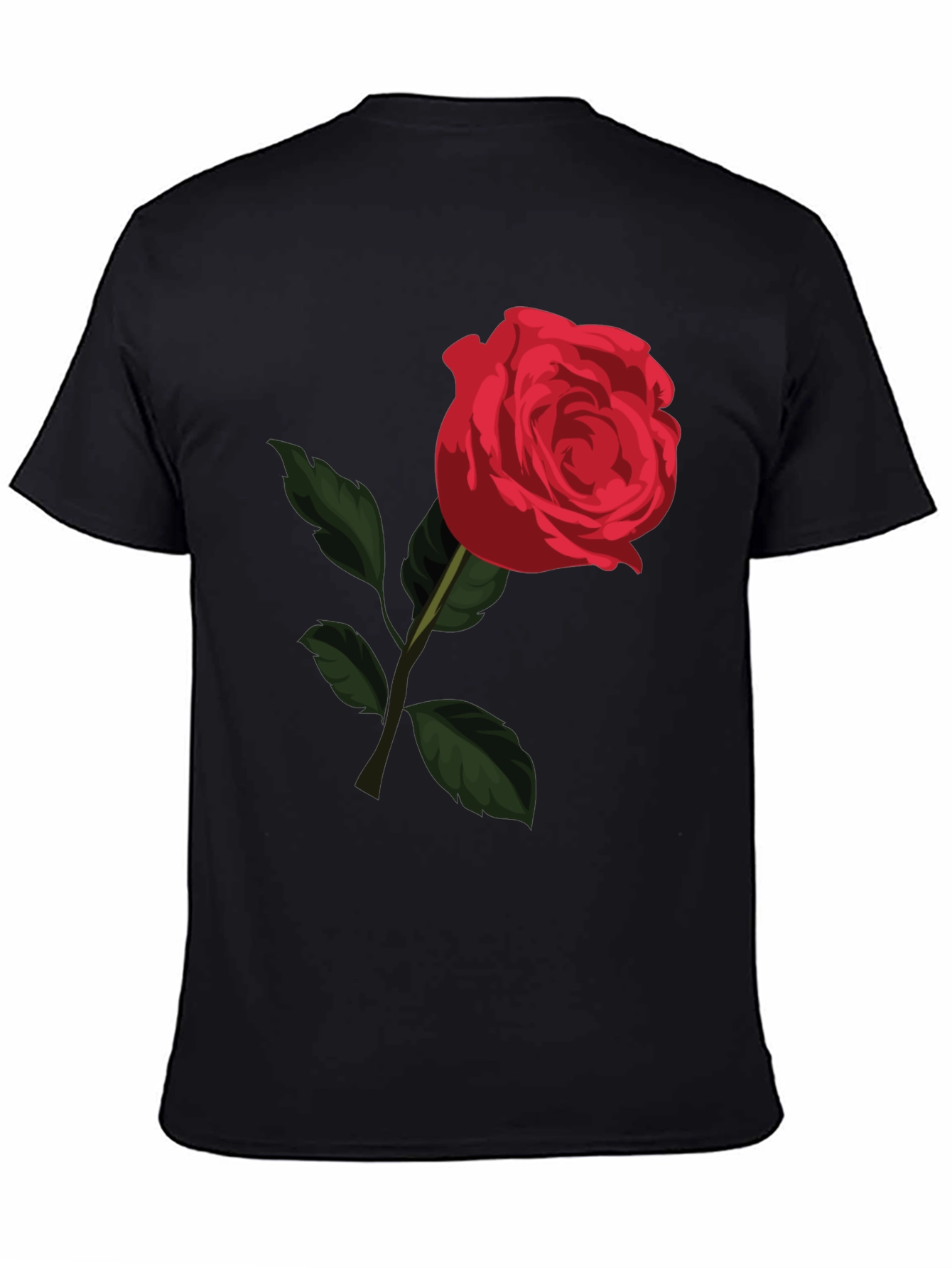 Red Rose Graphic Tee - Classic Floral Design
