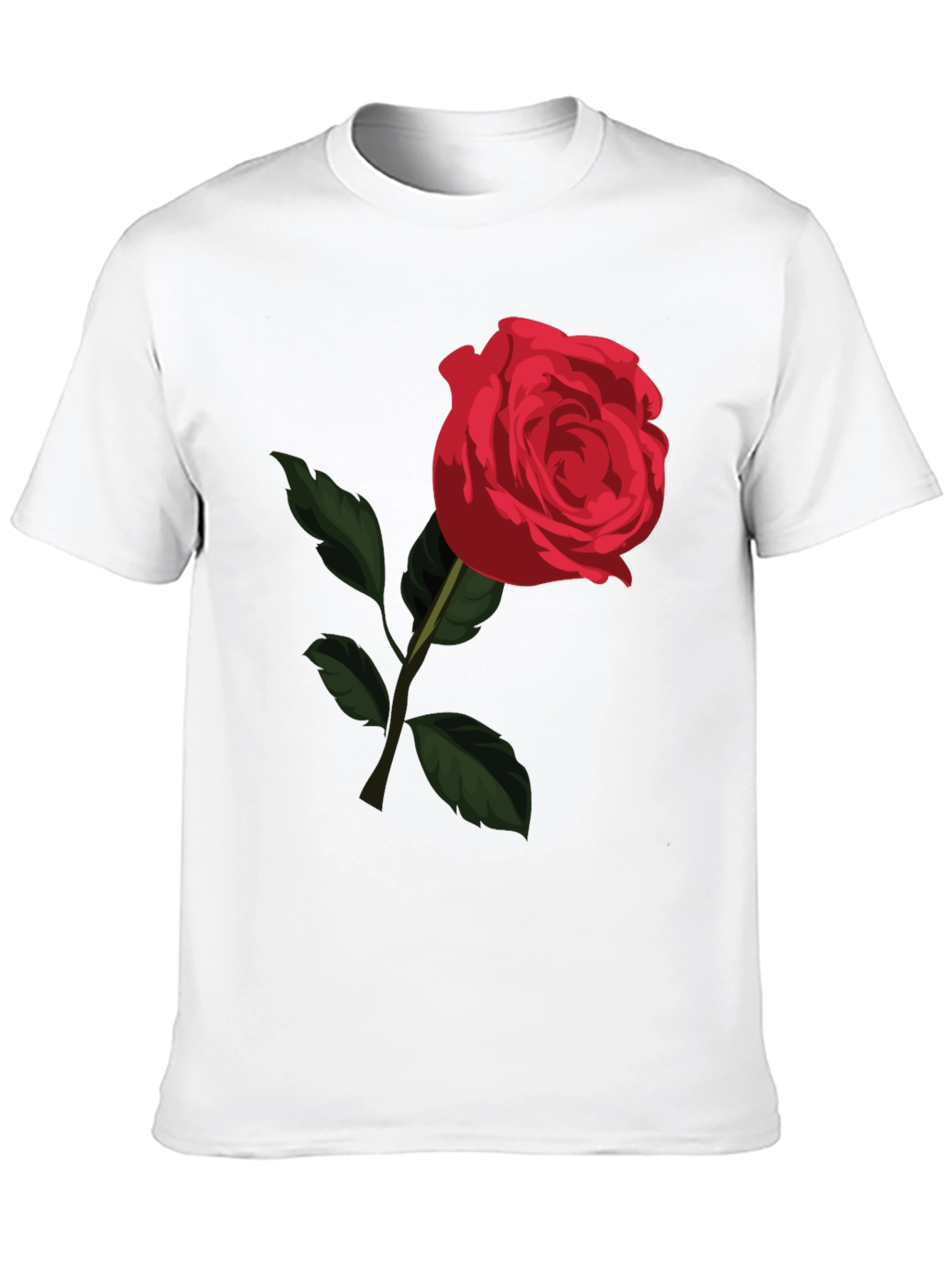 Red Rose Graphic Tee - Classic Floral Design