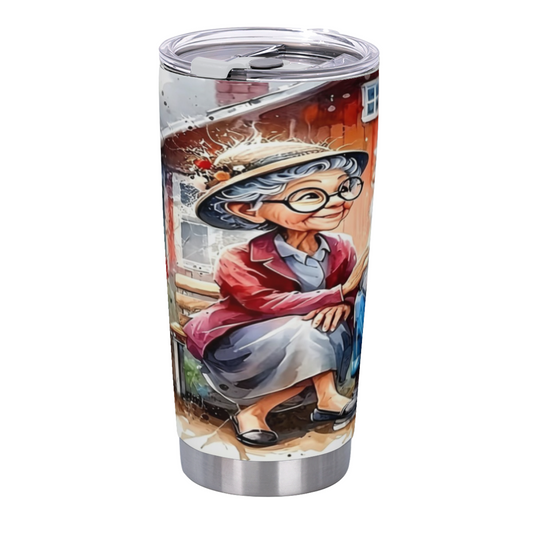 Adorable Big?Eyed Kittens In Flower Buckets Cottagecore 20oz Tumbler