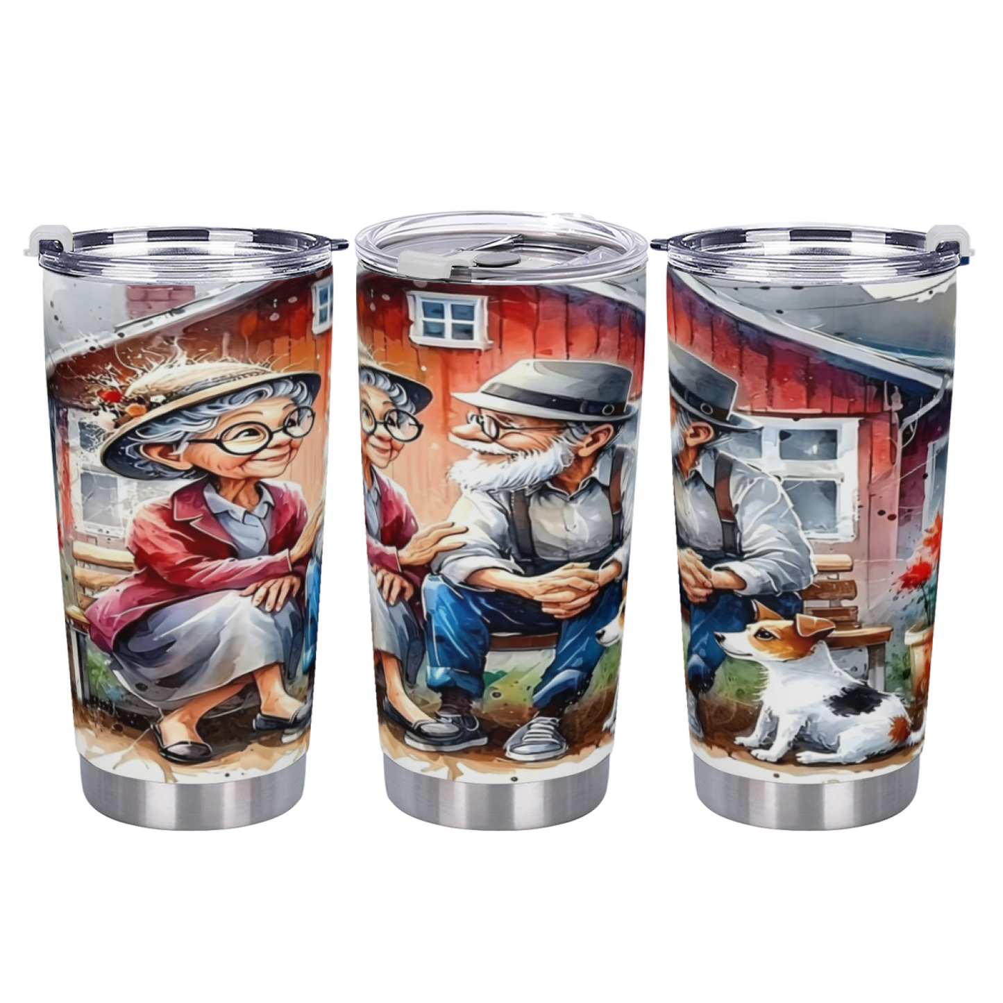 Adorable Big?Eyed Kittens In Flower Buckets Cottagecore 20oz Tumbler