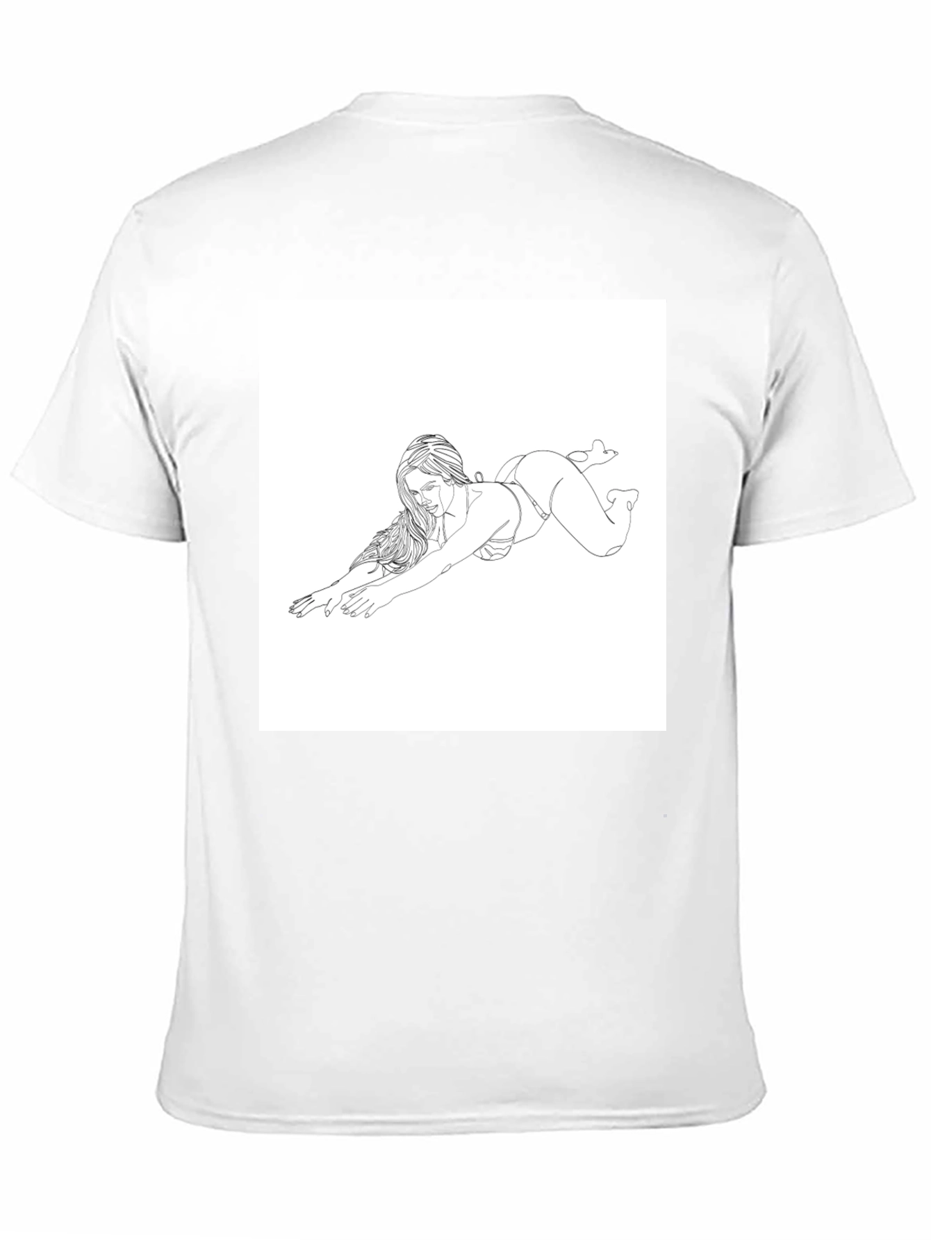 Line Art Womans Tee - Sleek Black