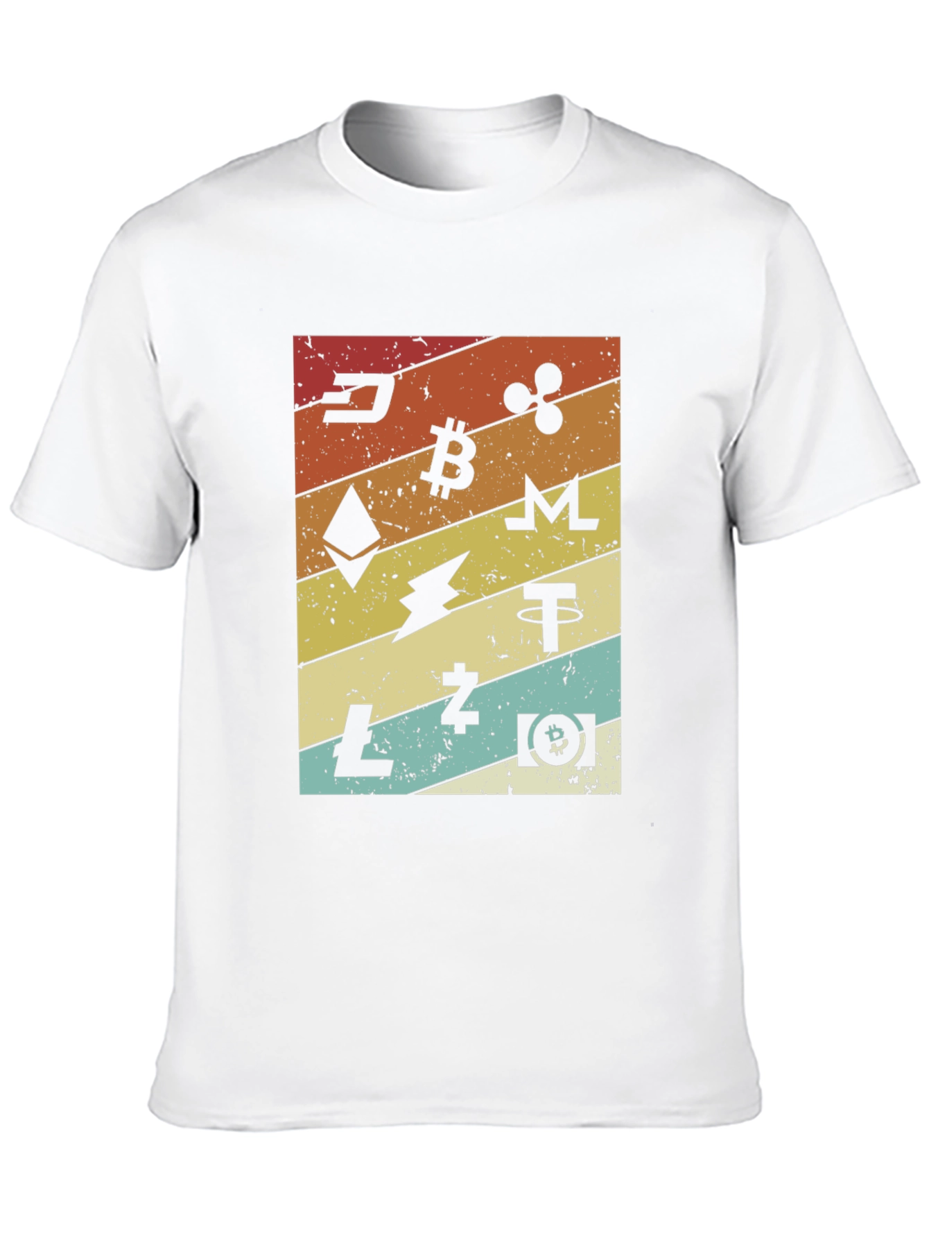 Crypto Currency Graphic Print T-Shirt - Retro Style