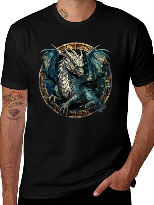 Dragon Stained Glass Graphic Tee