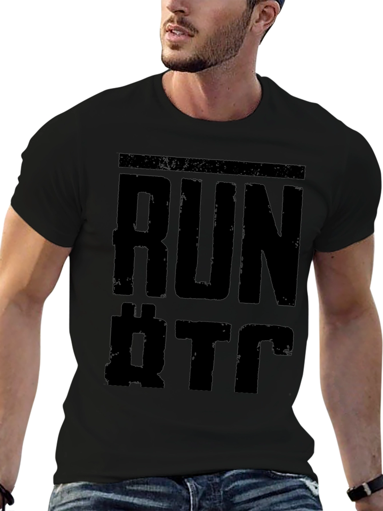 Run QTC T-Shirt - Black Graphic Tee