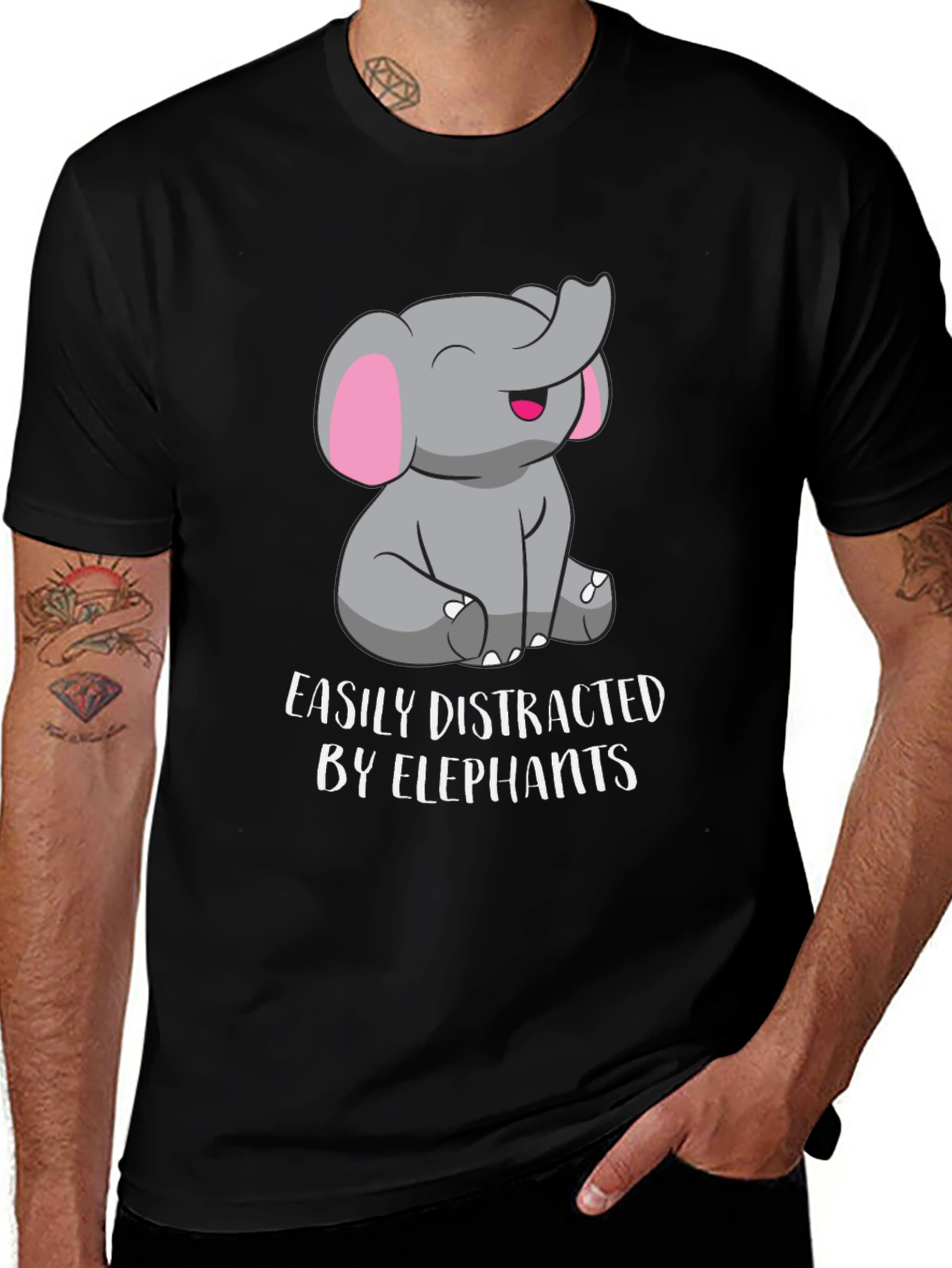 Easily Distracted By Elephants Graphic Tee
