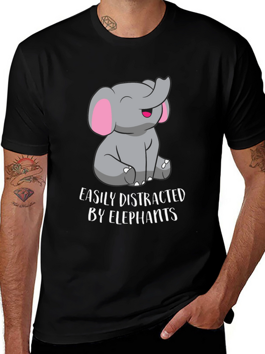 Easily Distracted By Elephants Graphic Tee