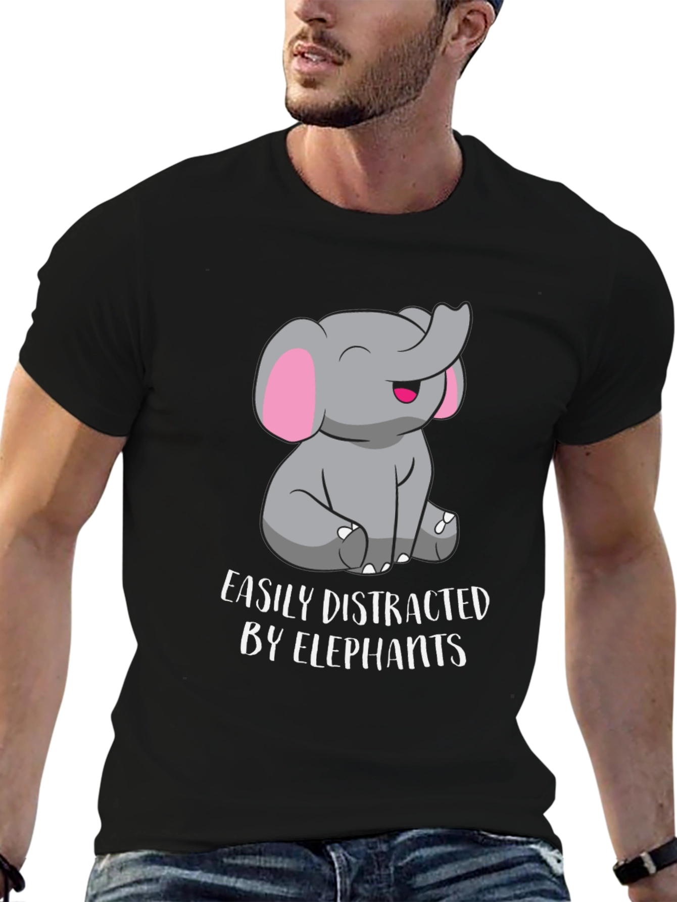Easily Distracted By Elephants Graphic Tee