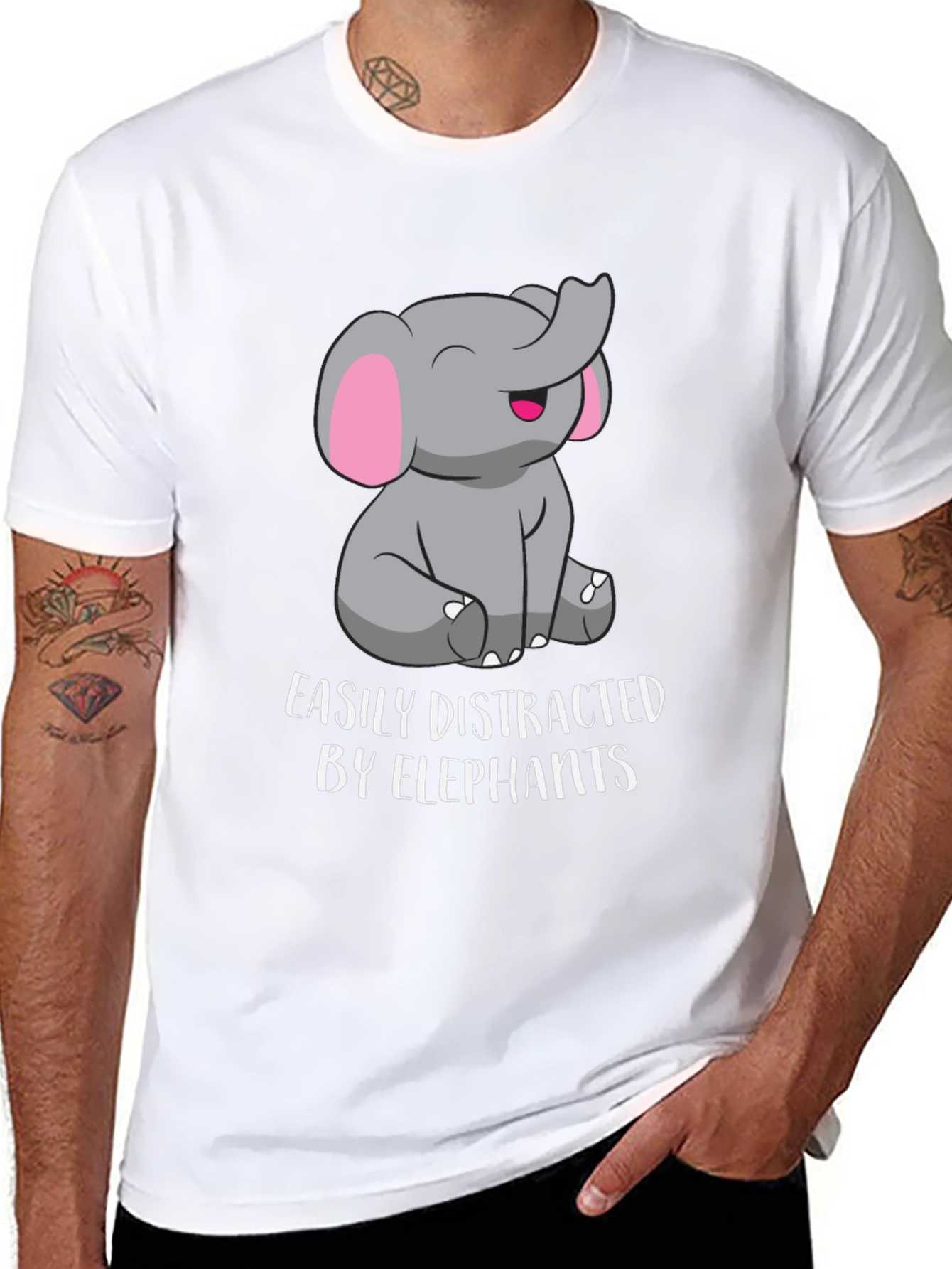 Easily Distracted By Elephants Graphic Tee