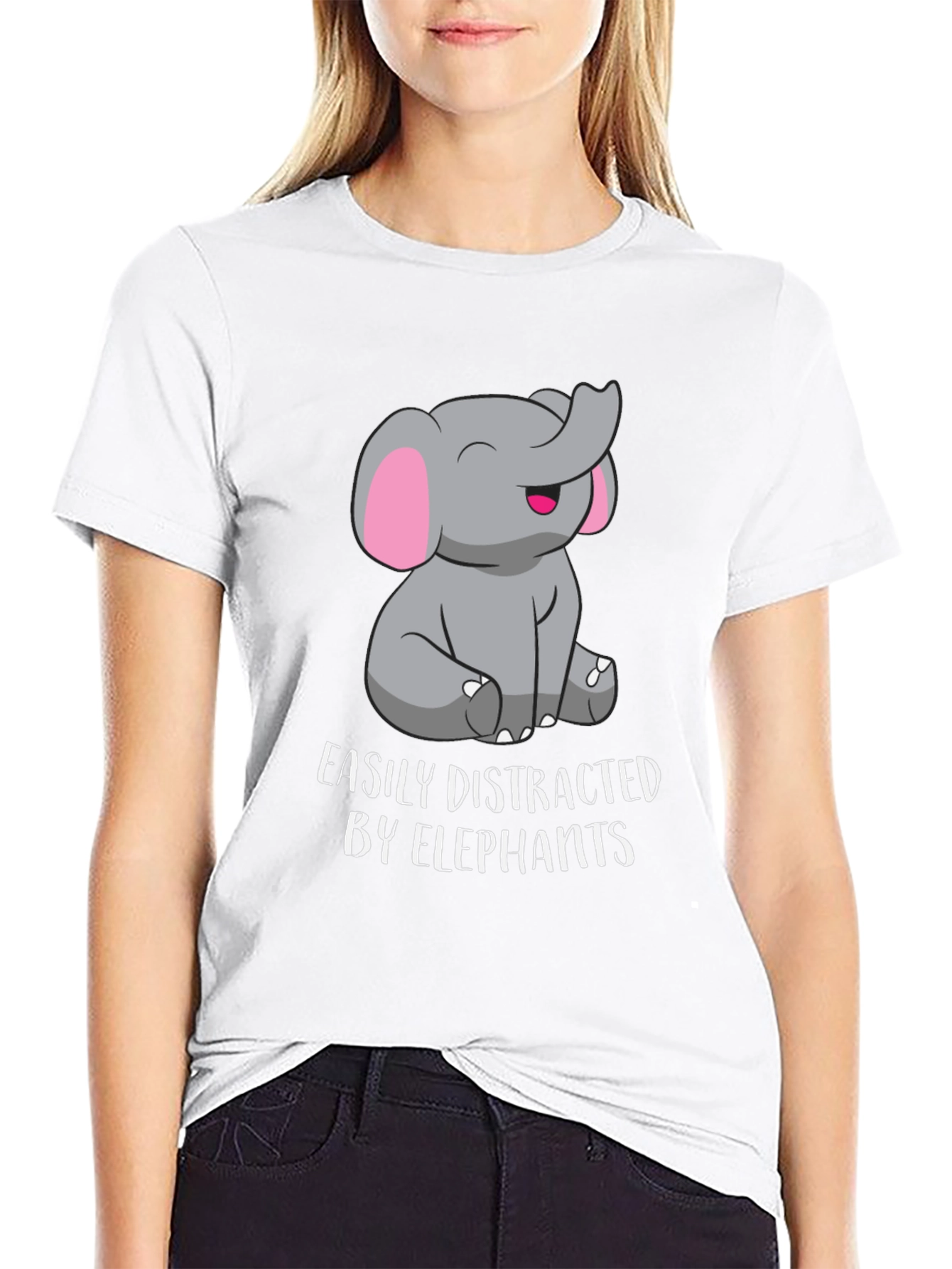 Easily Distracted By Elephants Graphic Tee