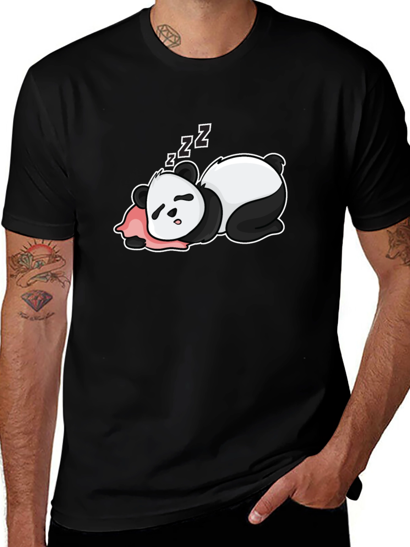 Sleeping Panda T-Shirt - Cute Cartoon Design