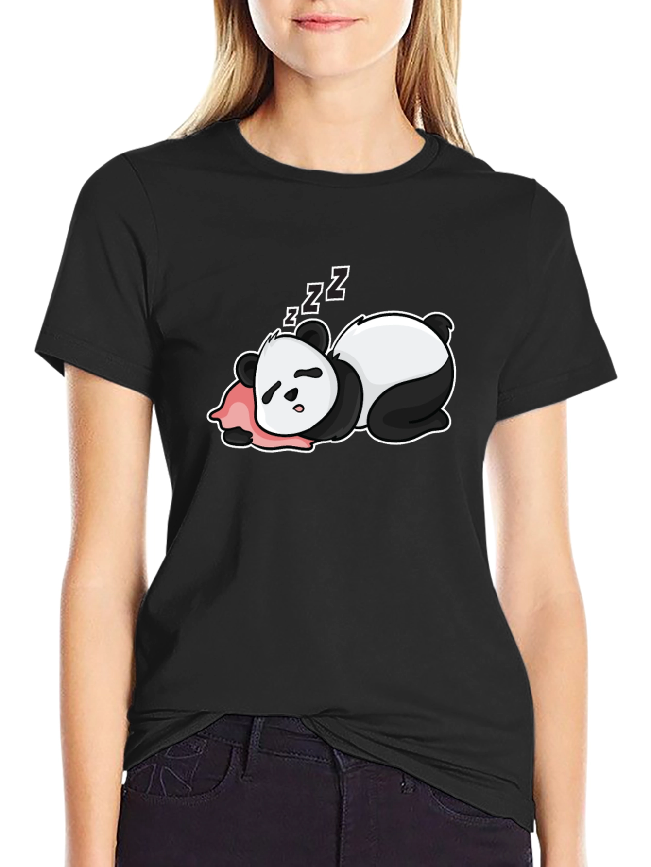 Sleeping Panda T-Shirt - Cute Cartoon Design
