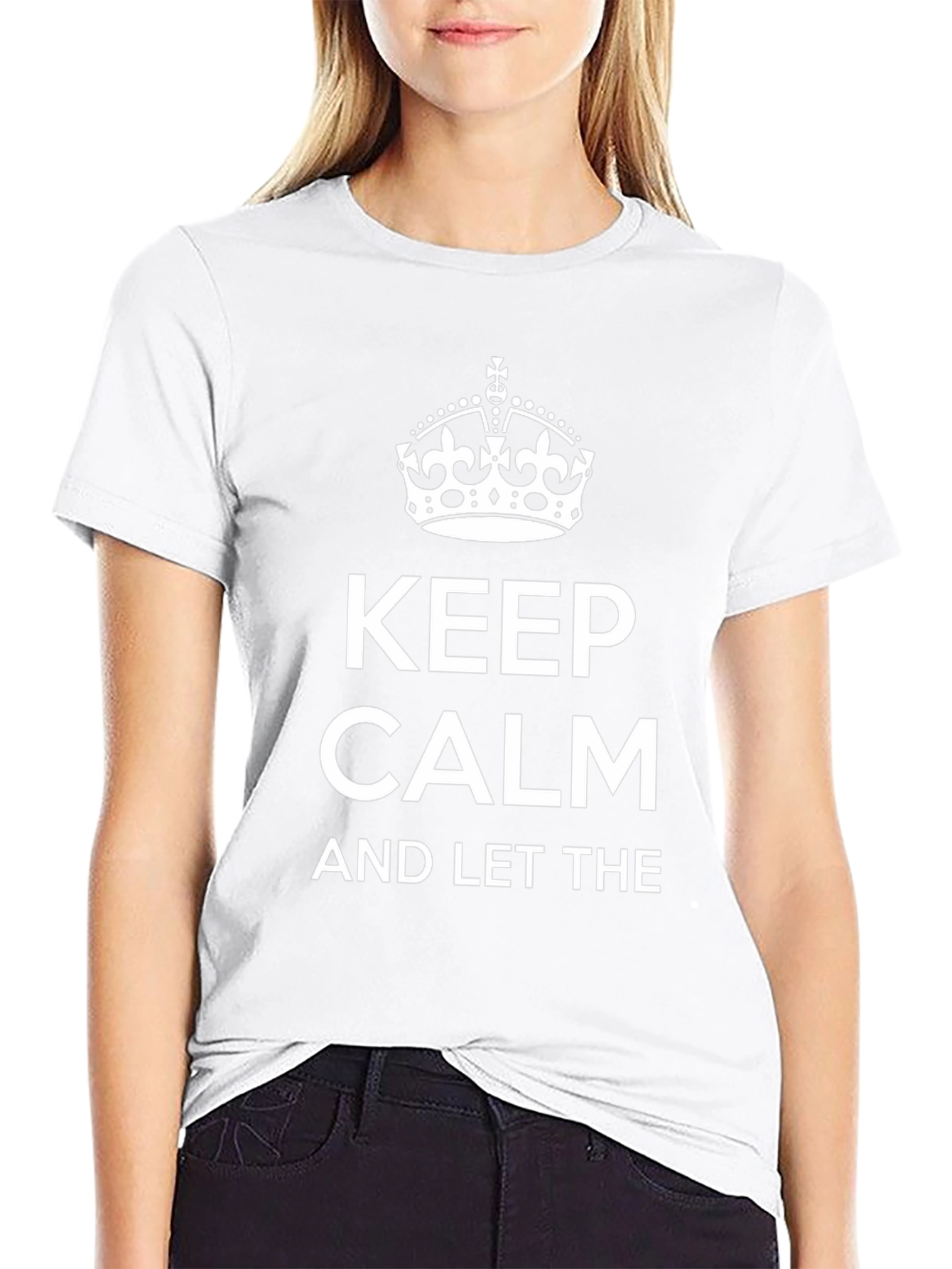 Keep Calm Crown Graphic T-Shirt - Black