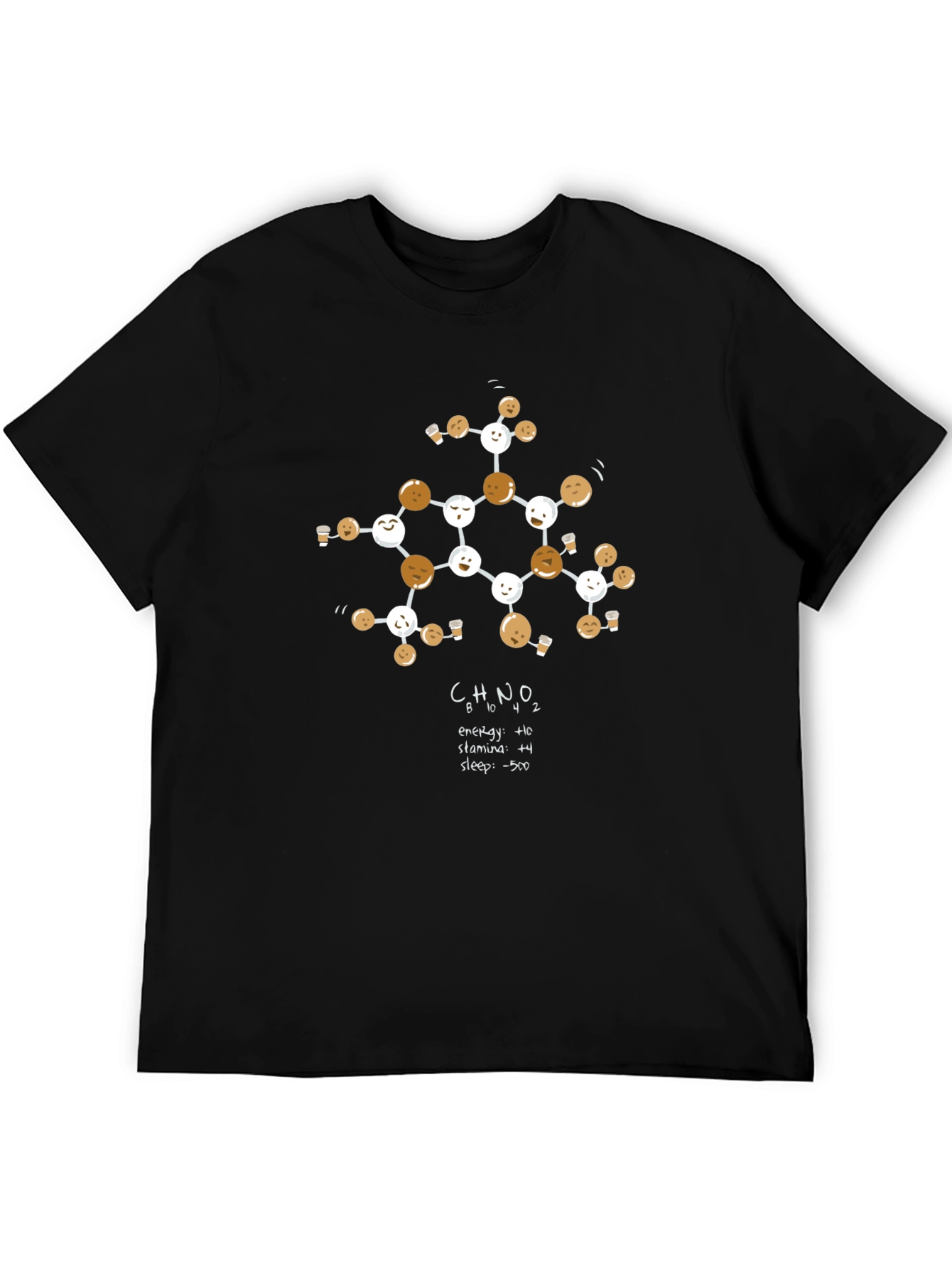 Caffeine Molecule T-Shirt - Energy Boost