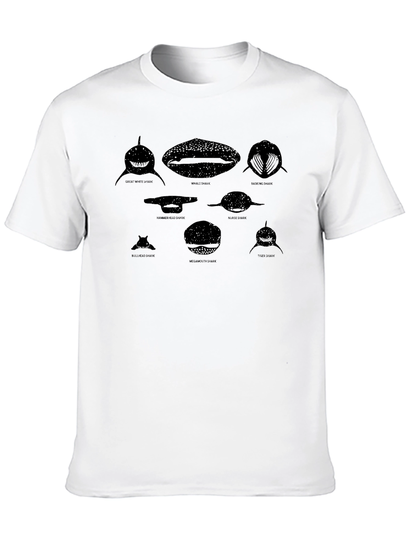 Shark Species Black T-Shirt