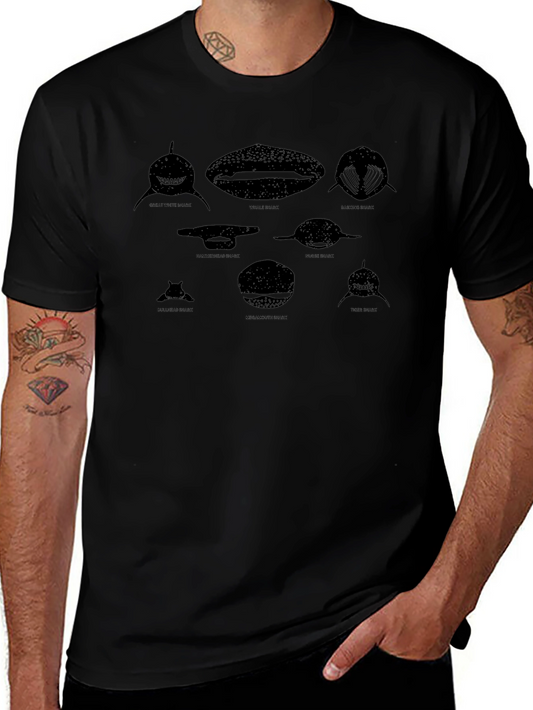 Shark Species Black T-Shirt