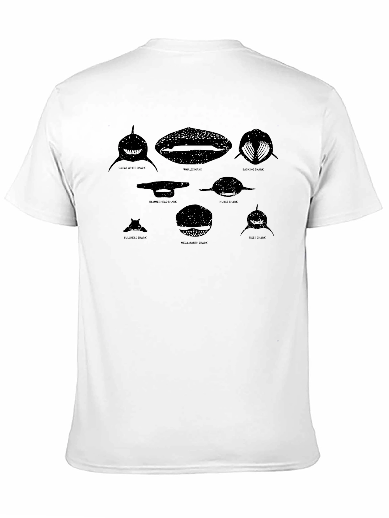 Shark Species Black T-Shirt