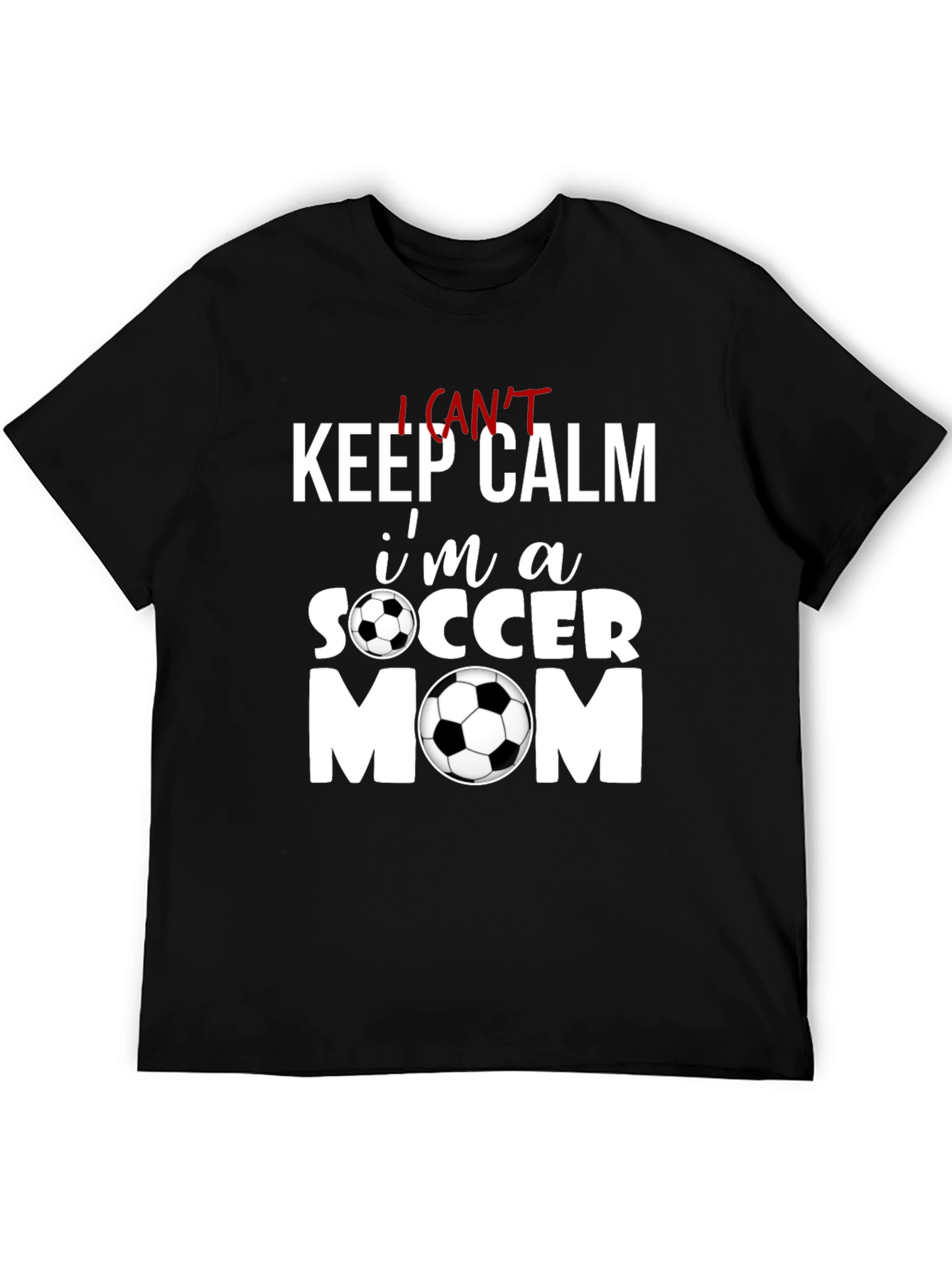 Soccer Mom Tee: Keep Calm Graphic T-Shirt