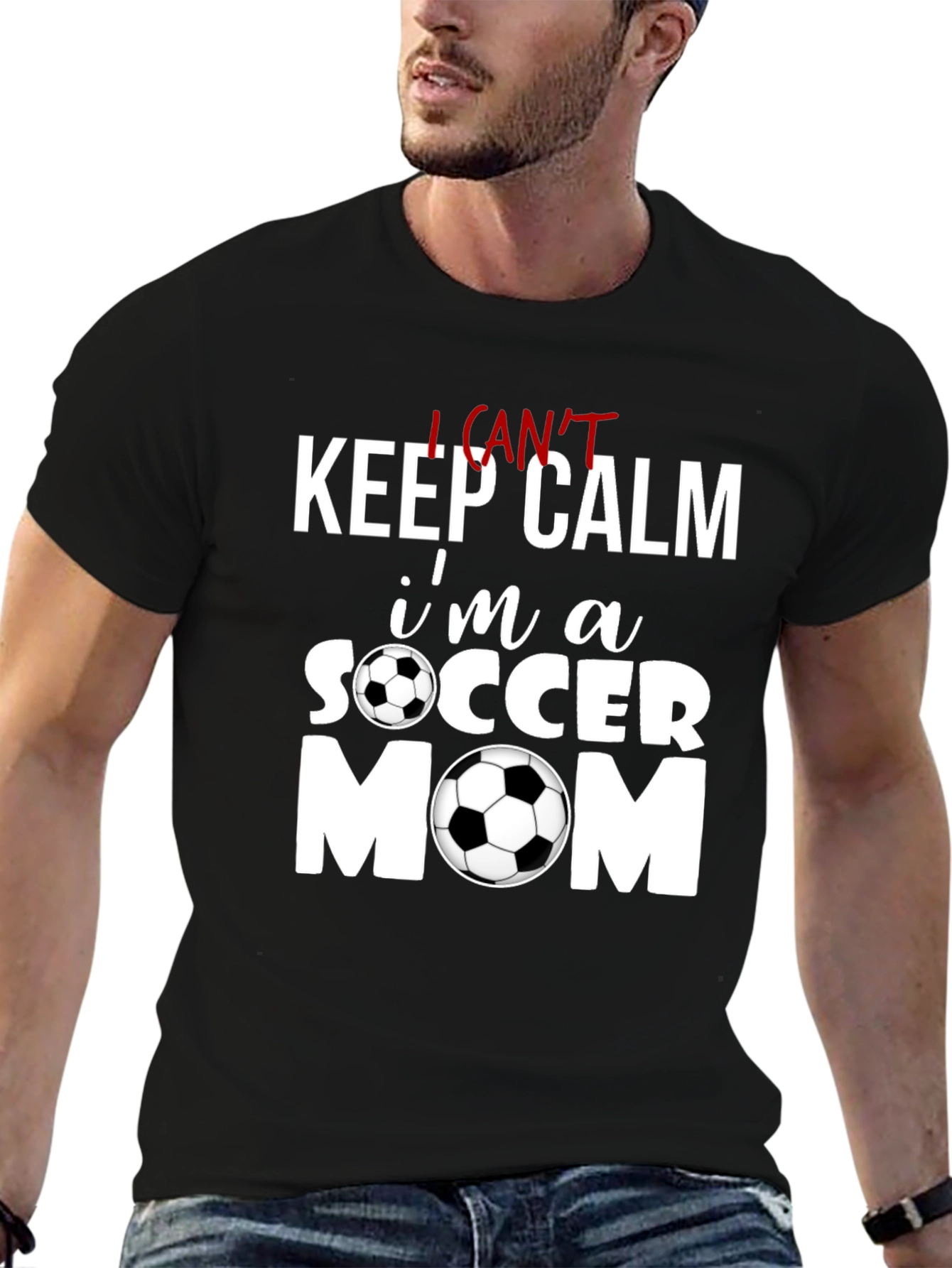 Soccer Mom Tee: Keep Calm Graphic T-Shirt