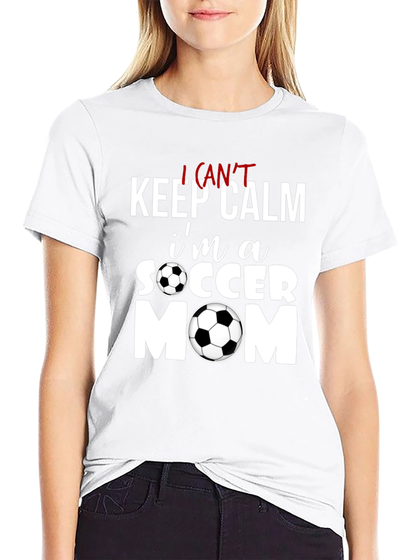 Soccer Mom Tee: Keep Calm Graphic T-Shirt