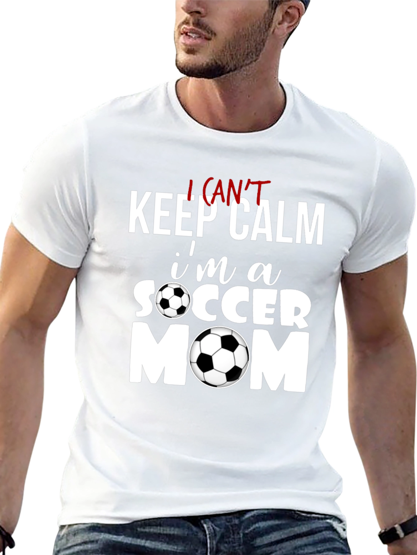 Soccer Mom Tee: Keep Calm Graphic T-Shirt
