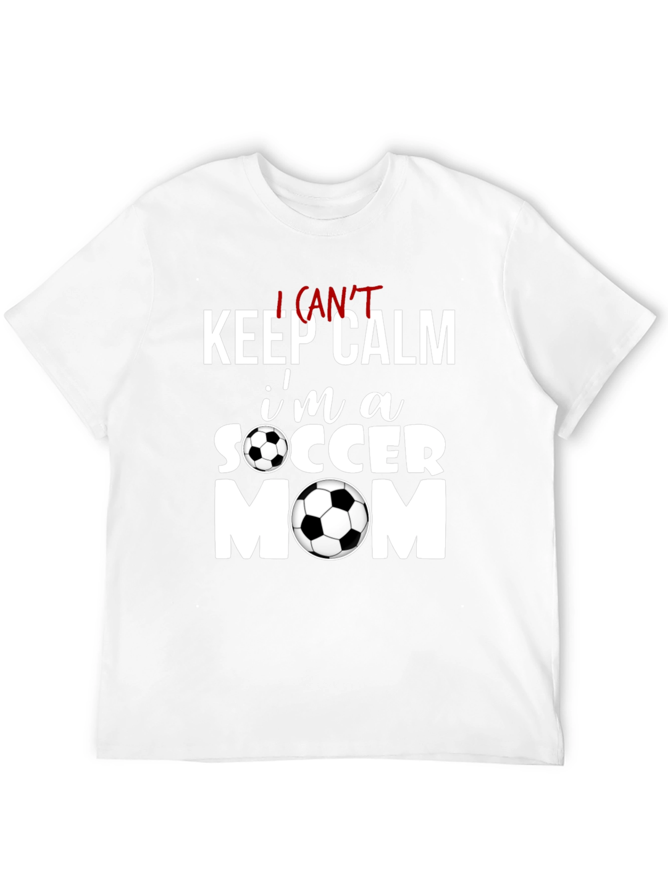 Soccer Mom Tee: Keep Calm Graphic T-Shirt