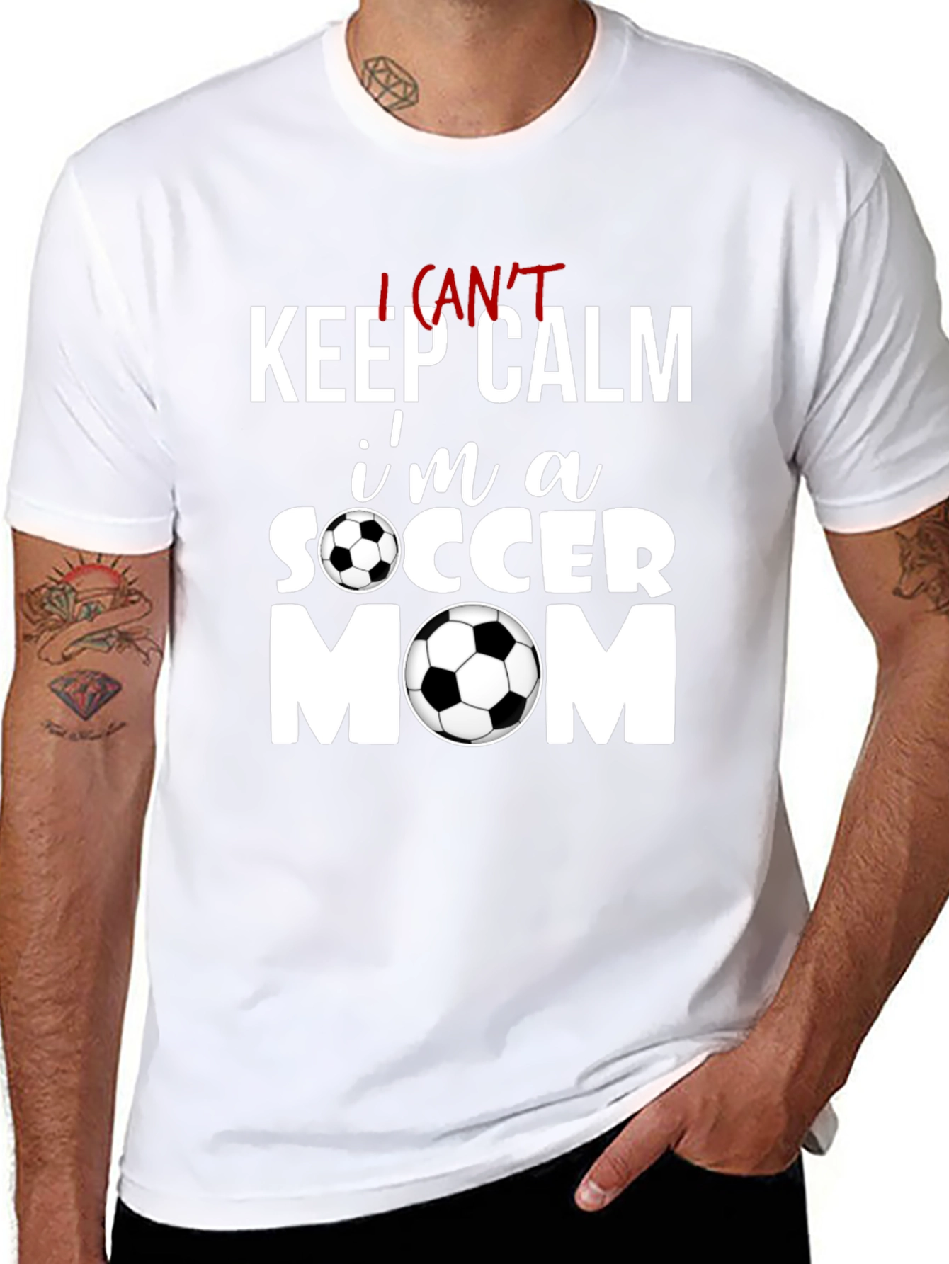 Soccer Mom Tee: Keep Calm Graphic T-Shirt