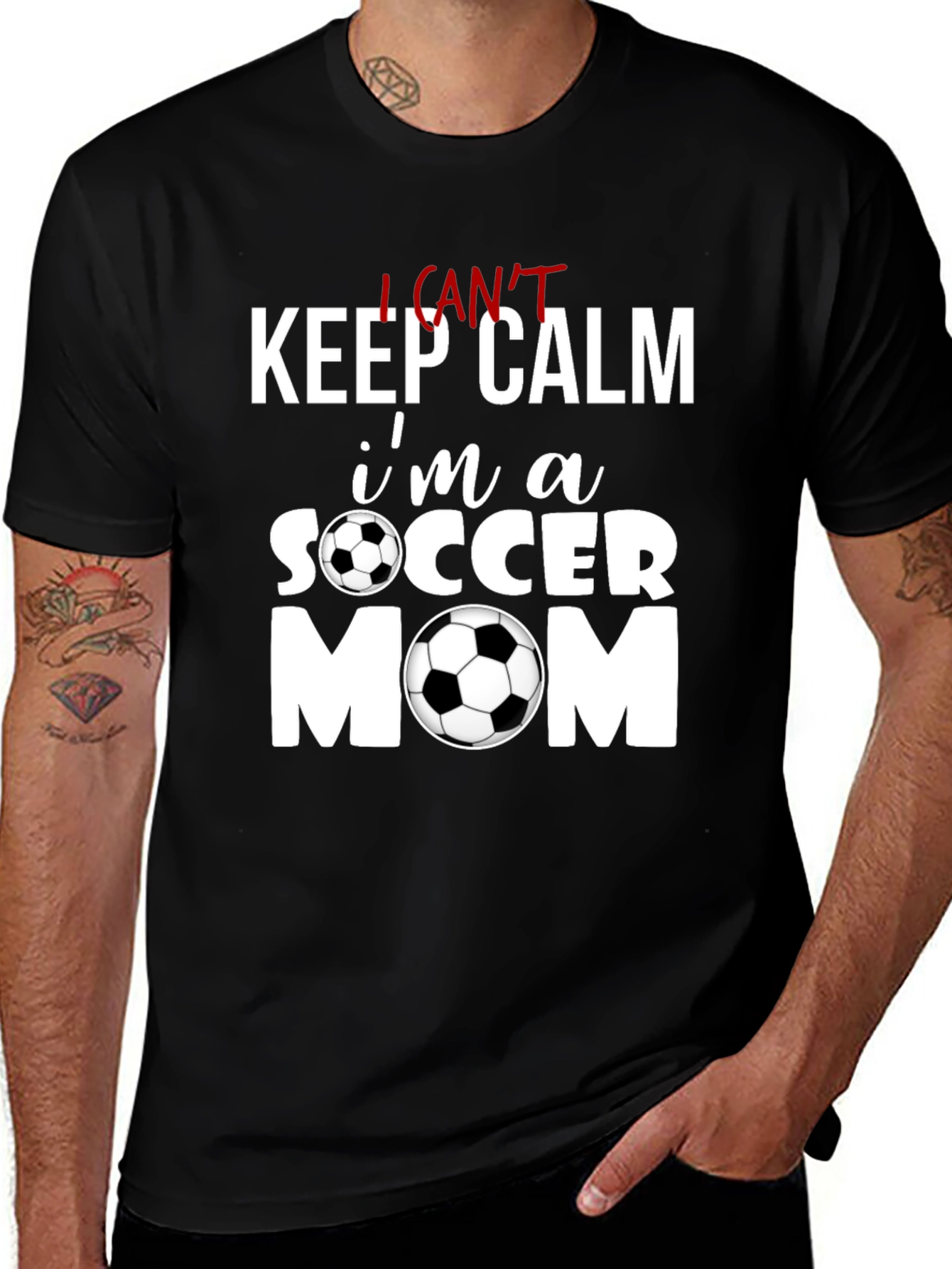 Soccer Mom Tee: Keep Calm Graphic T-Shirt