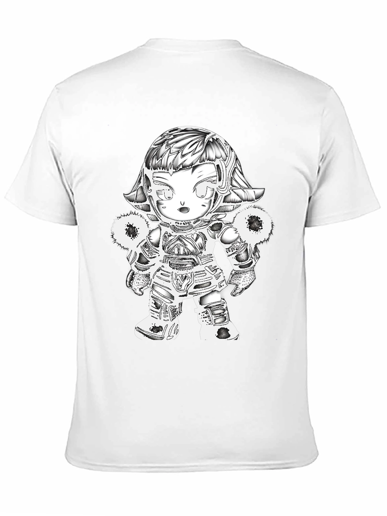 Sci-Fi Character Graphic Print T-Shirt