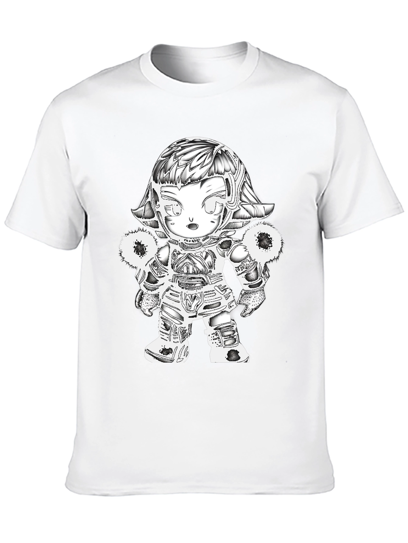 Sci-Fi Character Graphic Print T-Shirt