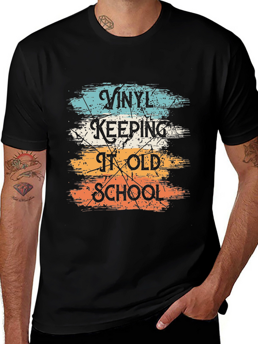 Vinyl Keeping It Old School Graphic T-Shirt