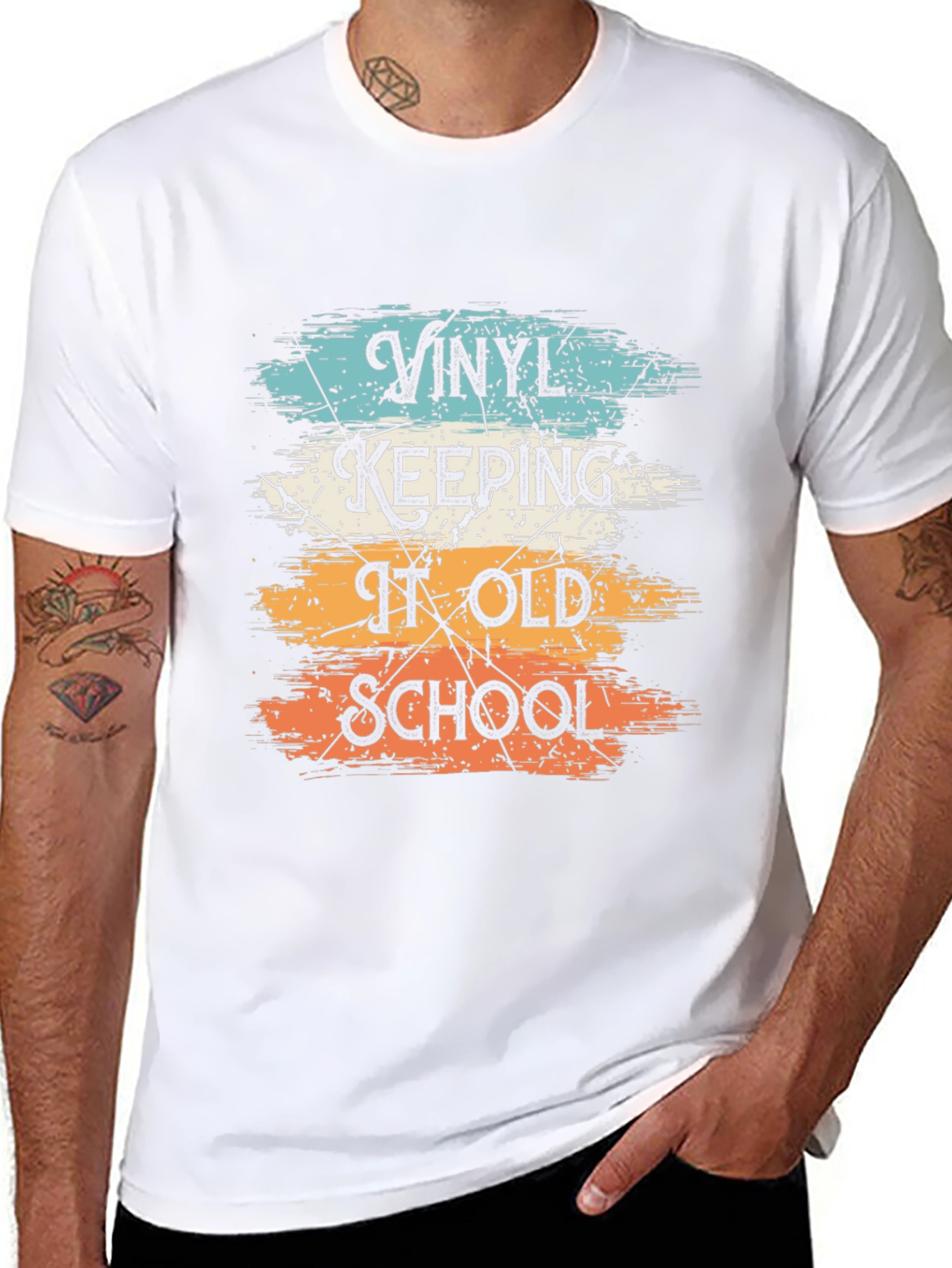 Vinyl Keeping It Old School Graphic T-Shirt