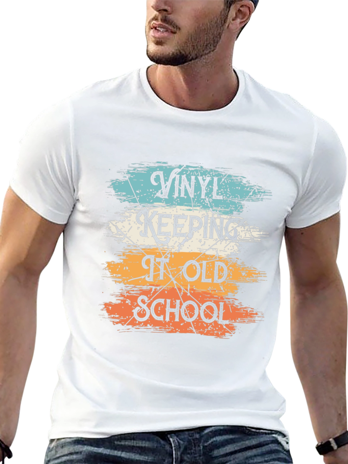 Vinyl Keeping It Old School Graphic T-Shirt