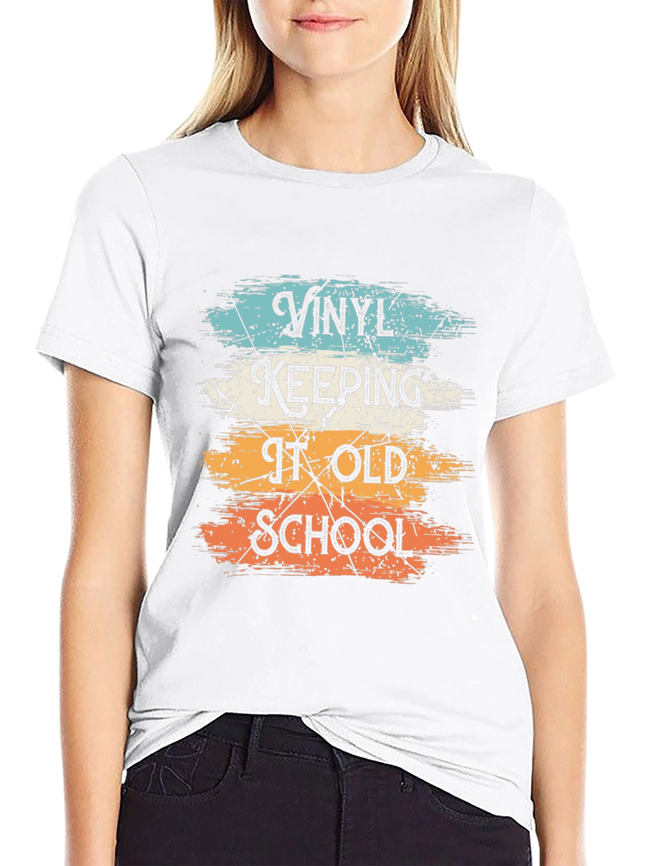 Vinyl Keeping It Old School Graphic T-Shirt