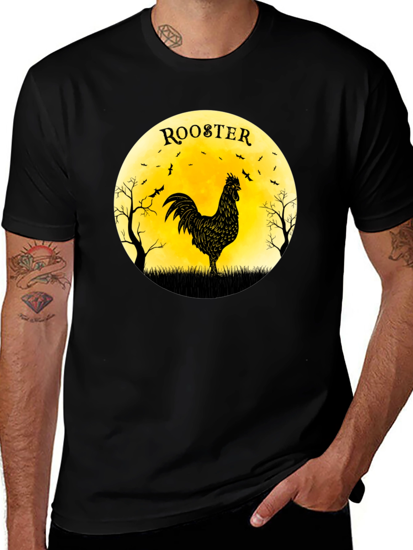 Rooster Silhouette Graphic Tee