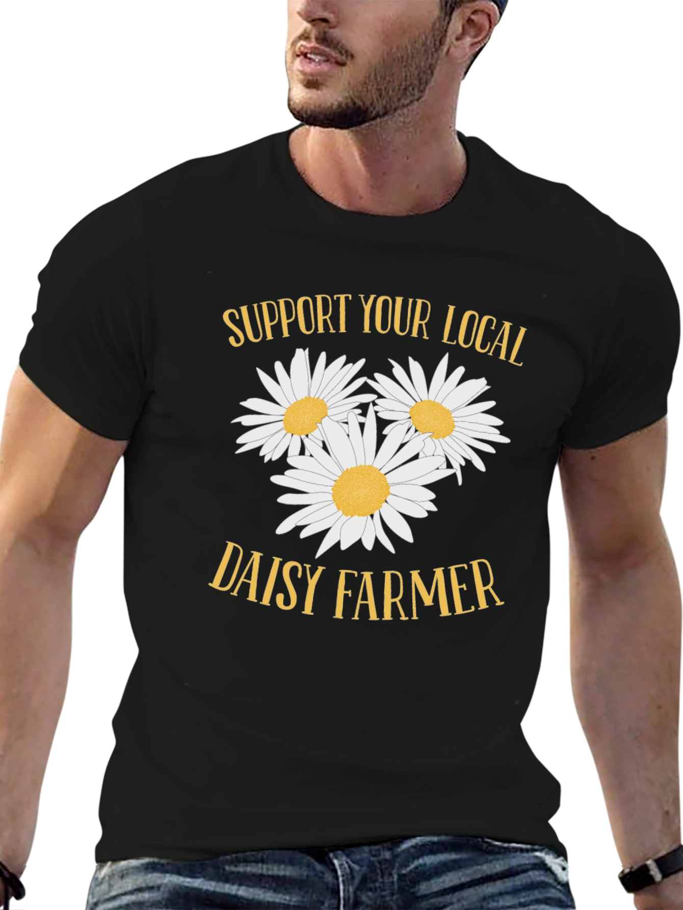 Support Your Local Daisy Farmer Graphic Tee