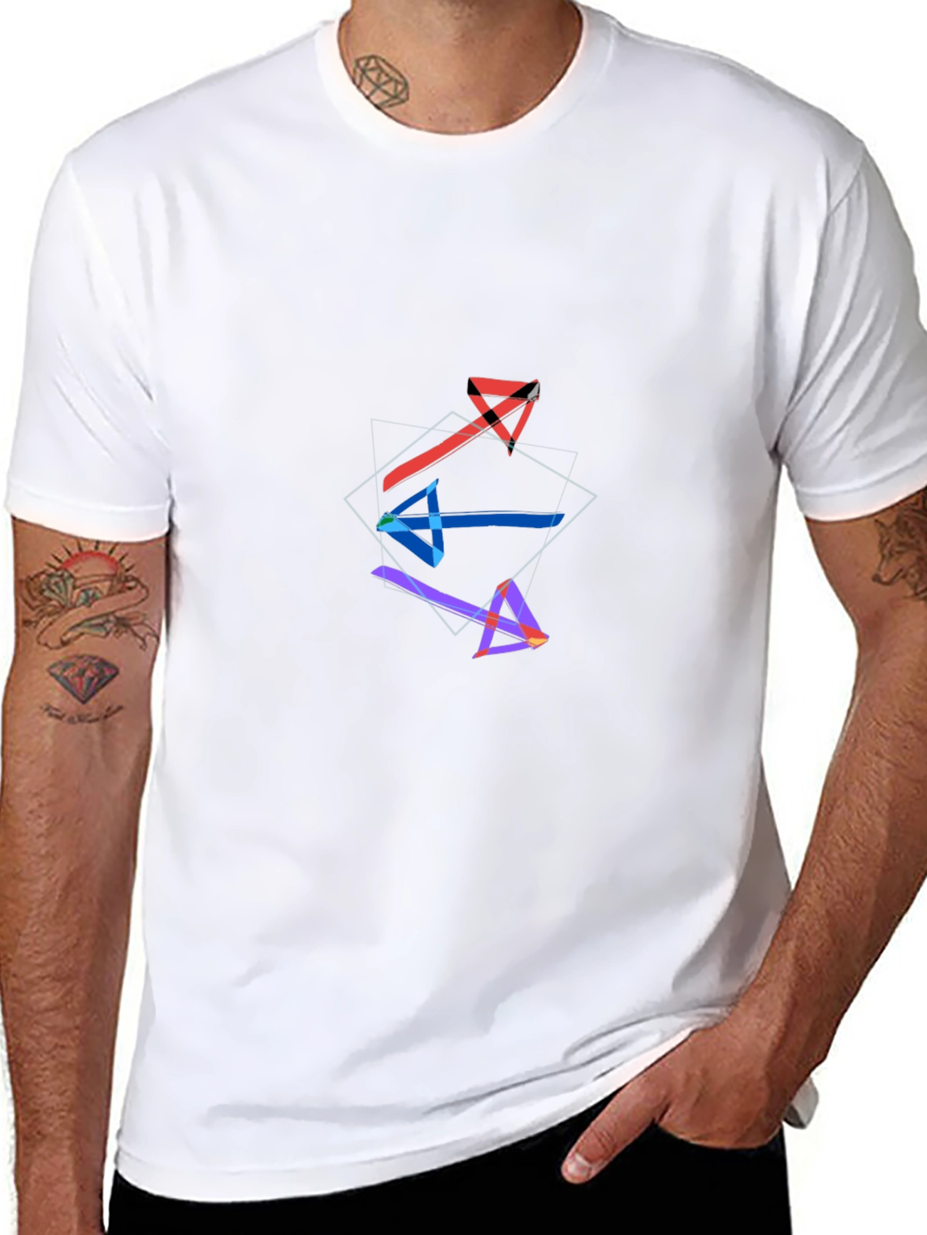 Modern Arrow Graphic Black T-Shirt