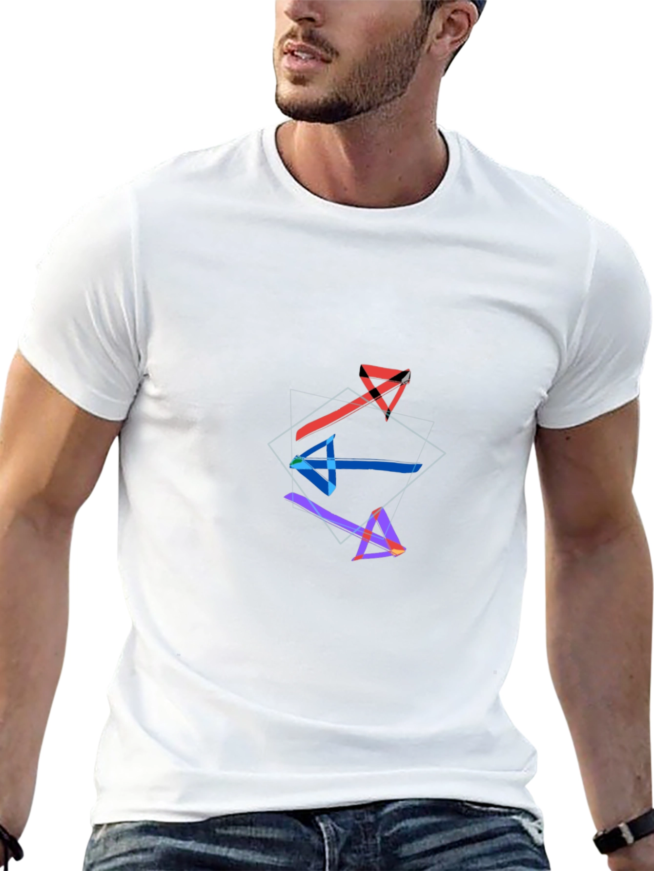 Modern Arrow Graphic Black T-Shirt
