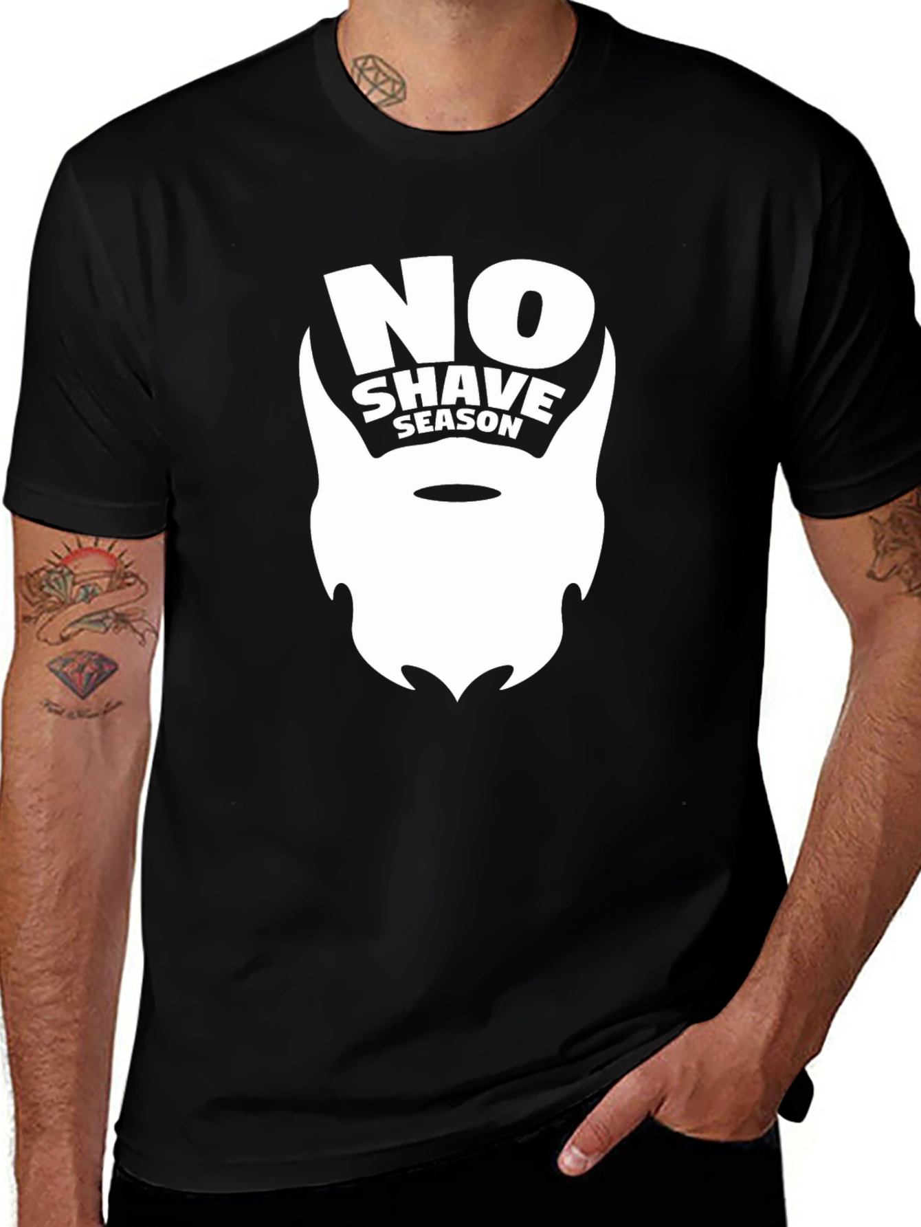 No Shave Season Graphic Tee - Black