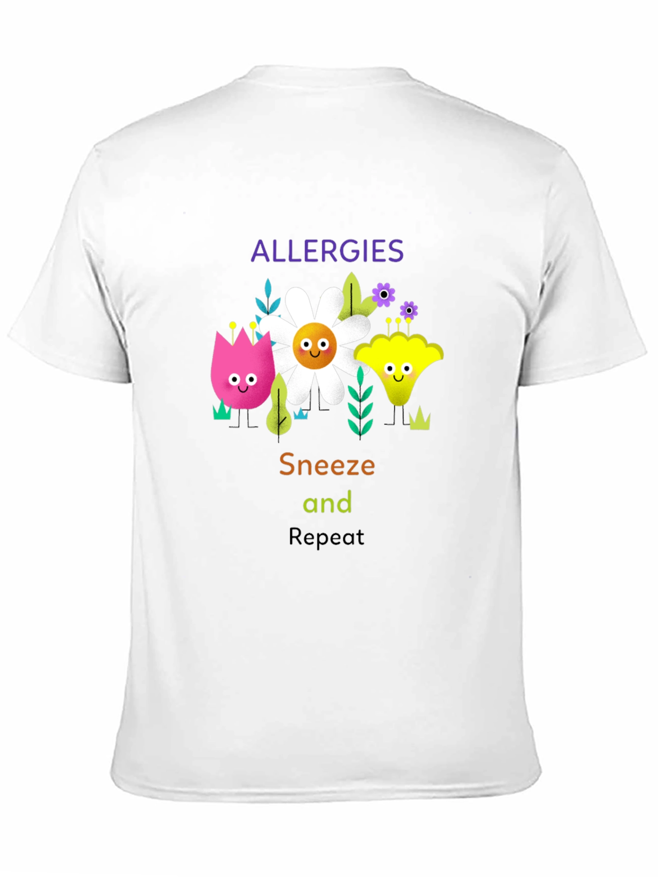 Allergies Sneeze Repeat Graphic T-Shirt