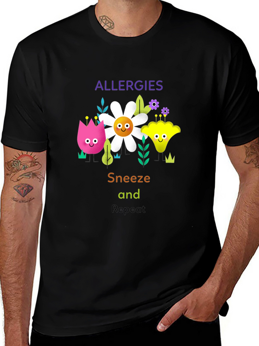 Allergies Sneeze Repeat Graphic T-Shirt