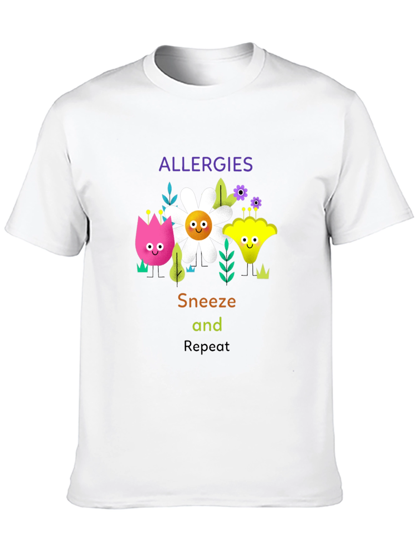 Allergies Sneeze Repeat Graphic T-Shirt