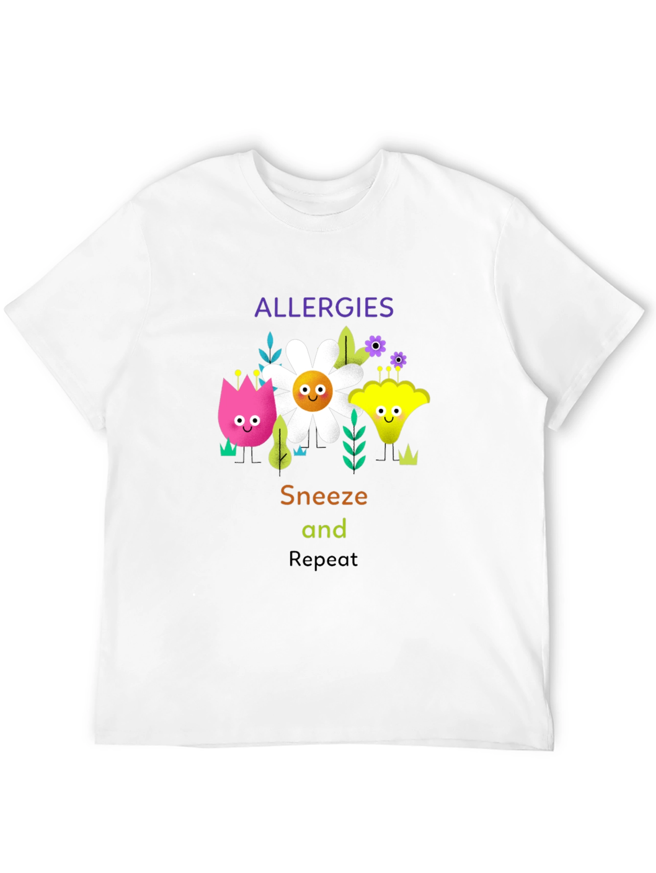 Allergies Sneeze Repeat Graphic T-Shirt