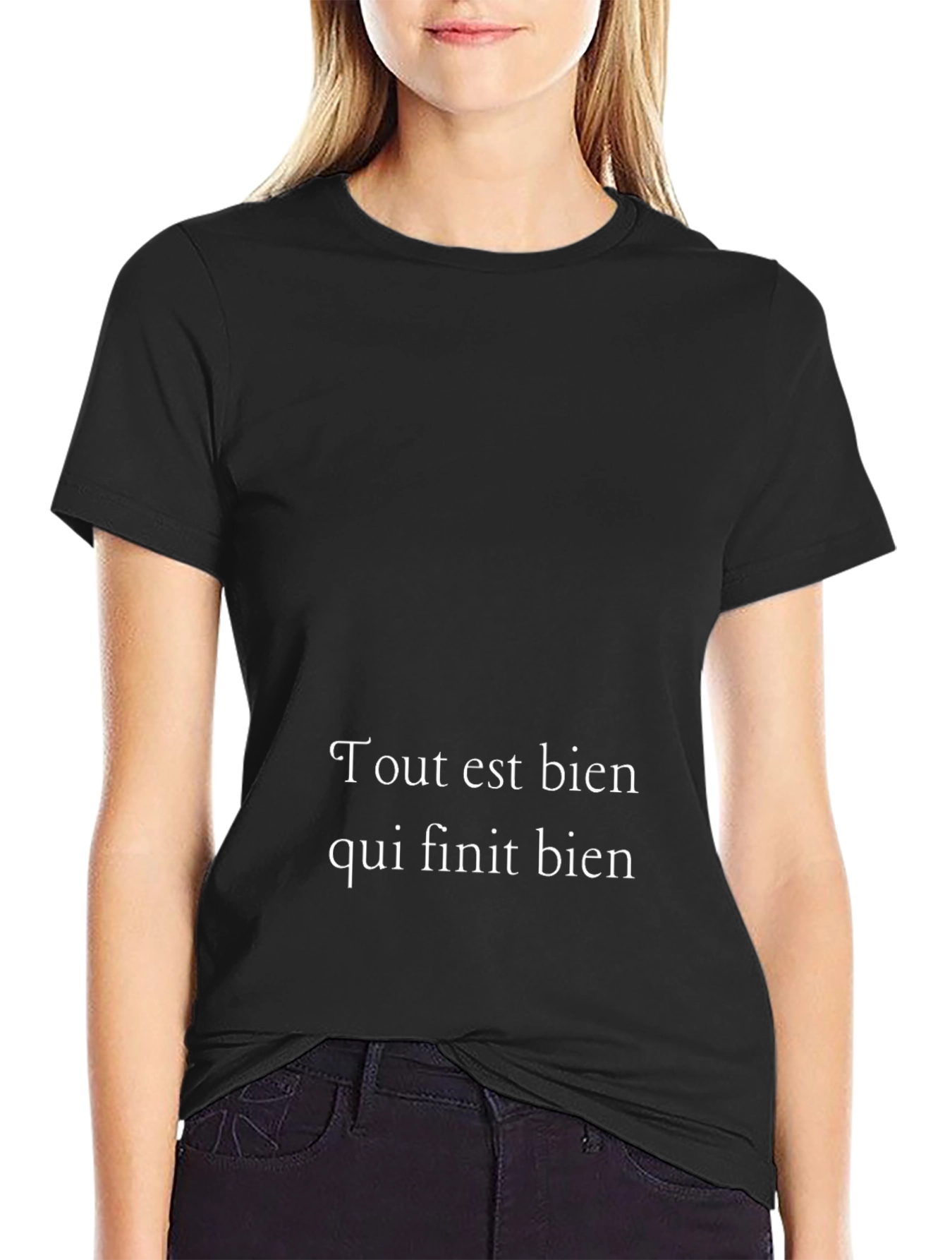 Tout Est Bien Tee - French Proverb Black T-Shirt