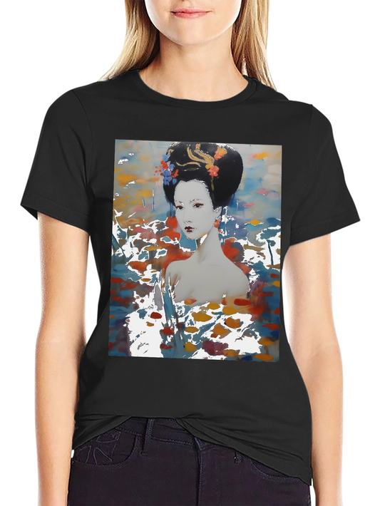 Geisha Art T-Shirt - Abstract Style