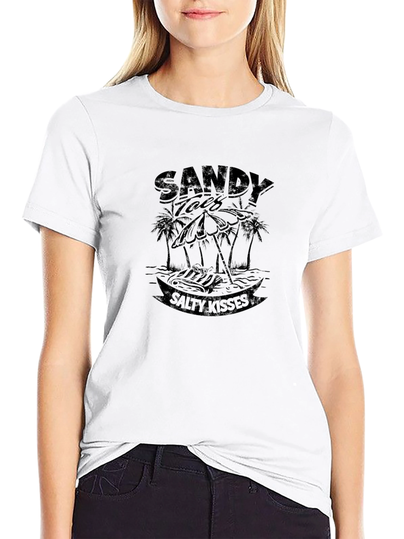 Sandy Tales Salty Kisses Black T-Shirt