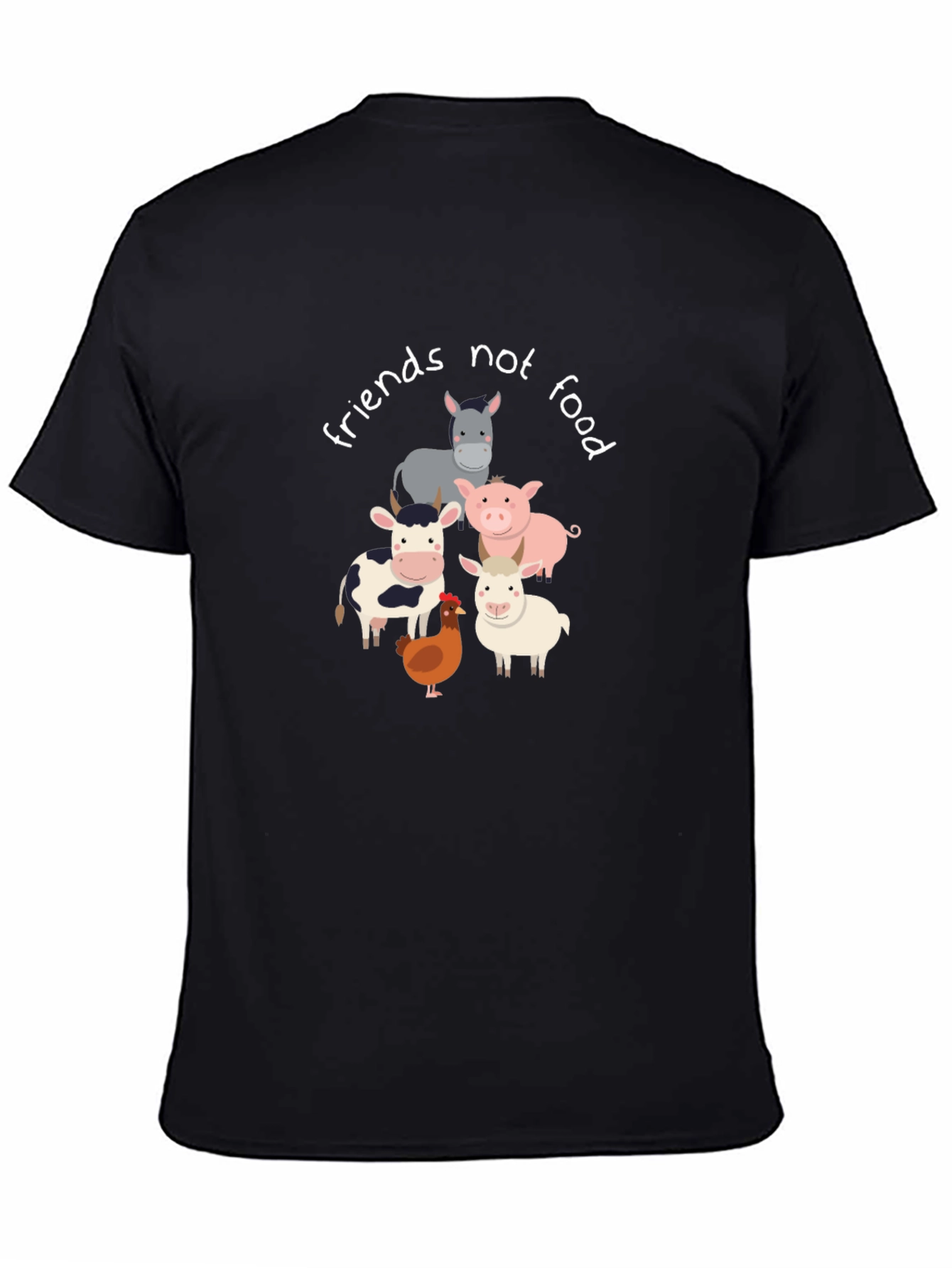 Vegan T-Shirt: Friends Not Food Animal Graphic Tee
