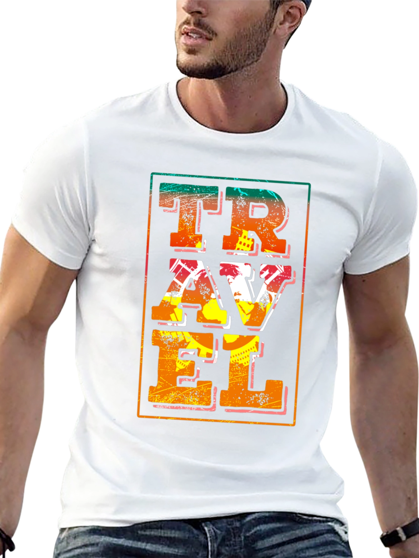 Travel Graphic Tee - Black Cotton Blend