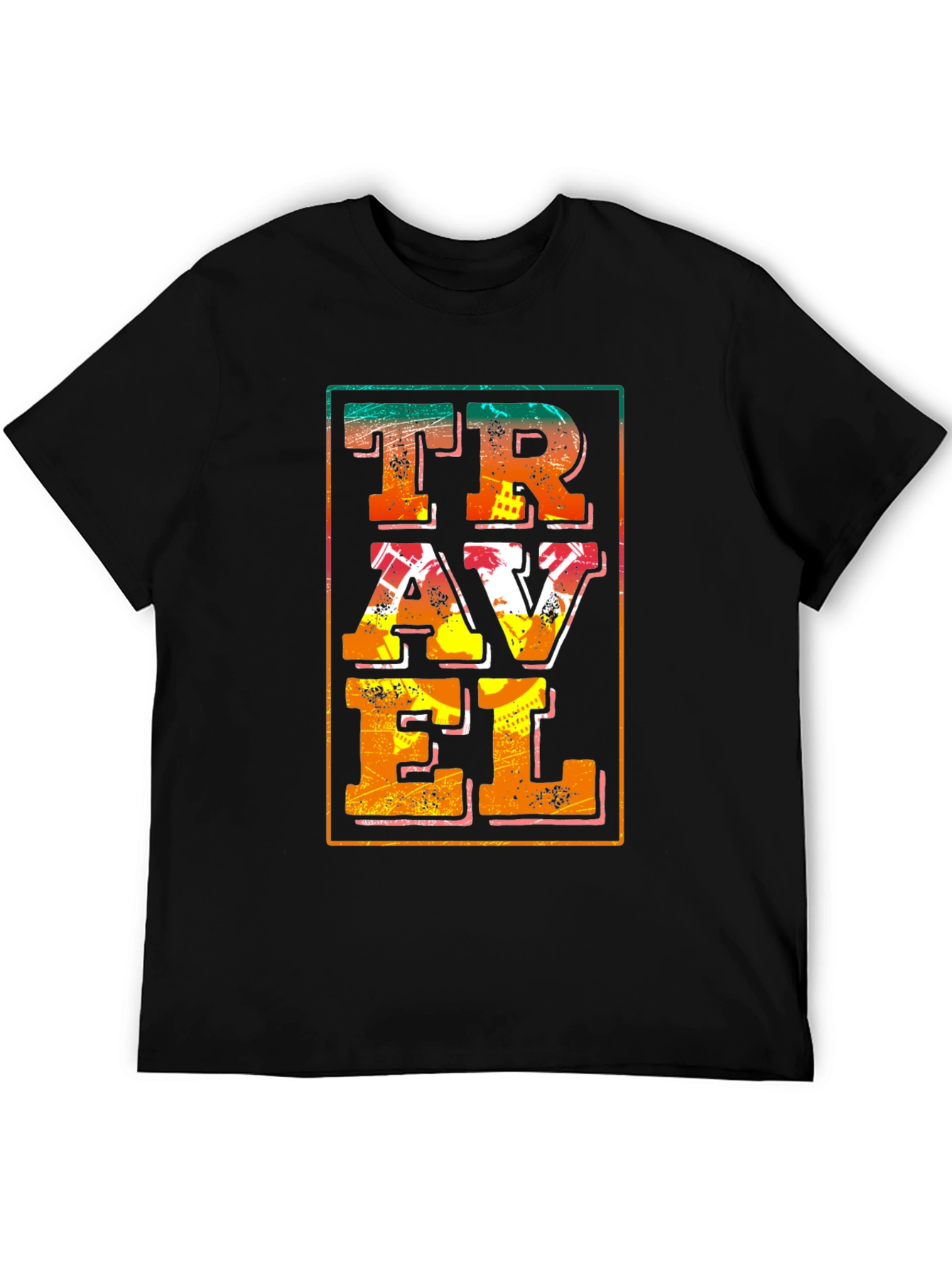 Travel Graphic Tee - Black Cotton Blend