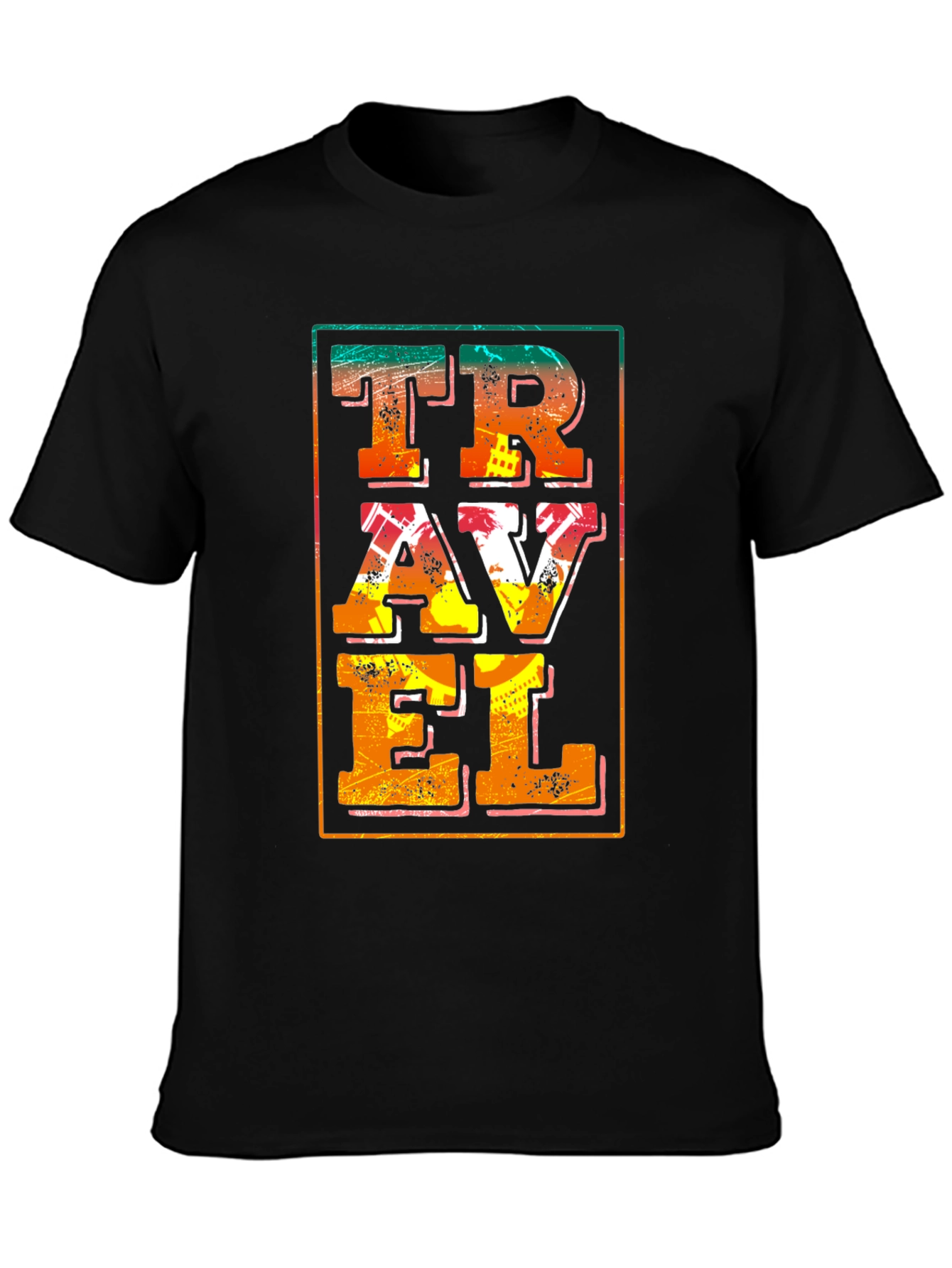 Travel Graphic Tee - Black Cotton Blend